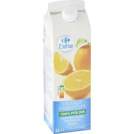 CARREFOUR EXTRA Jus d'orange sans pulpe 1l