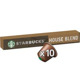 STARBUCKS Café capsules Compatible Nespresso House Blend intensité 8 By Nespresso 10x5,7g
