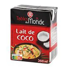 MARQUE REPÈRE, TABLES DU MONDE Lait coco 200ml