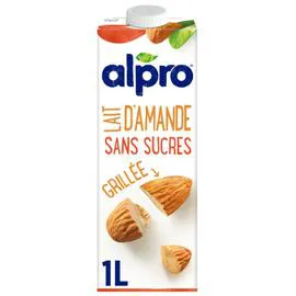 ALPRO Boisson végétale lait d'amande grillée sans sucres ajoutés 1l