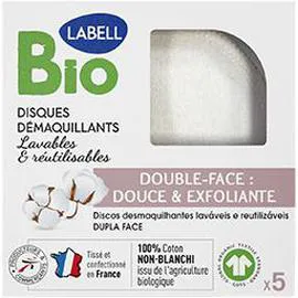 LABELL BIO Disques démaquillants lavables et réutilisables x5