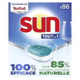 SUN Capsules Lave Vaisselle Tout en 1 Naturelle x86