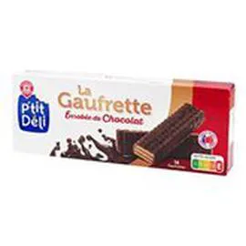 MARQUE REPÈRE, P'TIT DÉLI Gaufrettes Enrobées chocolat 150g