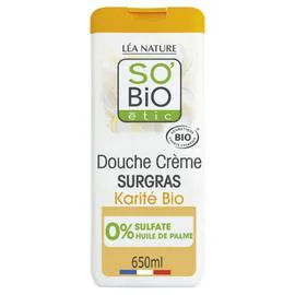 LÉA NATURE, SO'BIO ÉTIC Crème de Douche Surgras au Beurre de Karité Bio 650ml