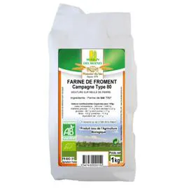 MOULIN DES MOINES Farine de Froment Campagne Type T80 1kg