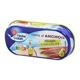 MARQUE REPÈRE, PÊCHE OCÉAN Filets d'anchois Huile d'olive 50g