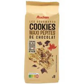 AUCHAN Cookies aux maxi pépites de chocolat 184g