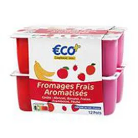 ECO+ Fromage blanc aromatisé 2.8% MG 12x60g