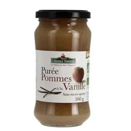 CÔTEAUX NANTAIS Purée Pomme Vanille Sans Sucres Ajoutés Bio 360g