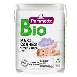POMMETTE BIO Maxi carrés BIO visage & corps x60