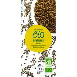 MONOPRIX BIO Lentilles vertes bio 500g