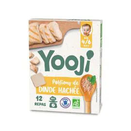 YOOJI Viande hachée Bio Dinde - dès 6 mois 12x10g