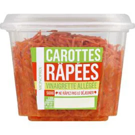 MONOPRIX Carottes râpées vinaigrette allégée 500g
