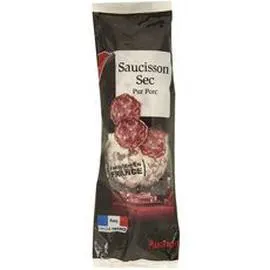 AUCHAN Saucisson sec pur Porc 250g