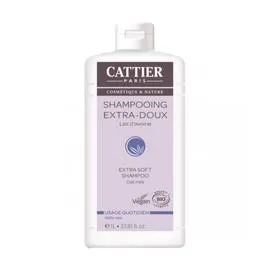 CATTIER Shampooing extra-doux, usage quotidien, protéines de blé, cosmétique bio 1l