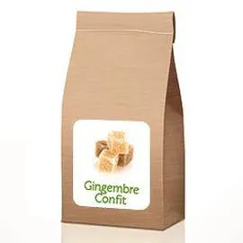 JUSTE BIO Gingembre confit en vrac 50g