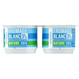 MONOPRIX Fromage blanc 3% nature 400g