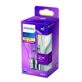 PHILIPS Ampoule LED B22 Standard Filement Blanc-chaud 40W x1 l'unité