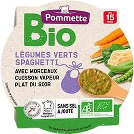 POMMETTE BIO Légumes verts spaghetti BIO, dès 15 mois 250g