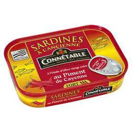 CONNÉTABLE Sardines à l ancienne à l huile d olive vierge extra au piment decayenne, fort 115g