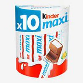 KINDER, MAXI Barres Chocolatées chocolat au lait x10 210g