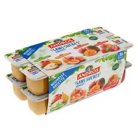ANDROS Compote panaché sans sucres ajoutés 16x100g
