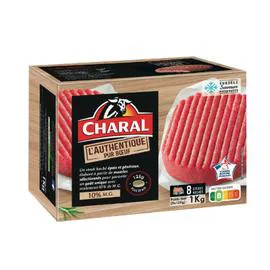CHARAL Steak haché pur boeuf 10% MG 1kg