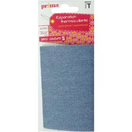 LA BROSSE ET DUPONT, PRIMA Tissu thermocollant jean clair 10x40 cm l'unité