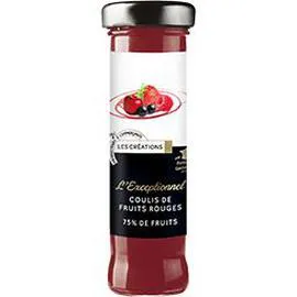 LES CRÉATIONS L'Exceptionnel coulis de fruits rouges 75% de fruit 165g