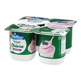 MARQUE REPÈRE, DÉLISSE Yaourt brassé chèvre Myrtille 4x125g