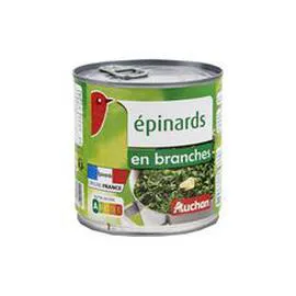 AUCHAN Epinards en branches 380g