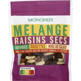 MONOPRIX Mélange fruits secs 125g