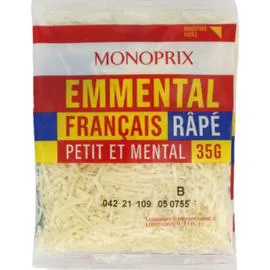 MONOPRIX Emmental français râpé 105g