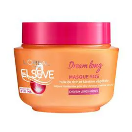 L'ORÉAL PARIS, ELSÈVE Masque Cheveux SOS Réparateur Cheveux Long Abîmés Dream Long 310ml