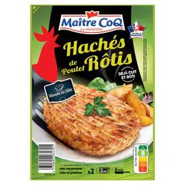 MAÎTRE COQ Hachés de poulet rôtis 180g