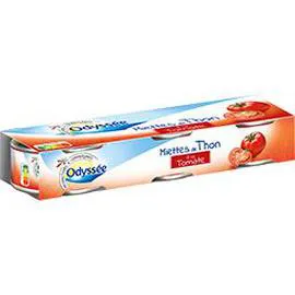 ODYSSÉE Miettes de thon à la tomate 3x52g