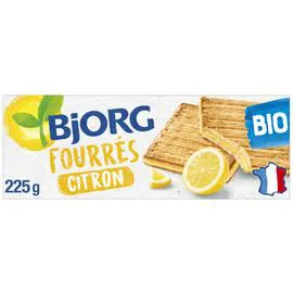 BJORG Biscuits fourrés citron bio 225g