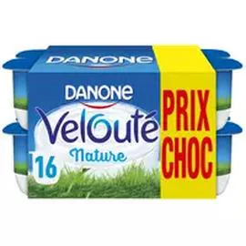 DANONE, VELOUTÉ Yaourt brassé nature 16x125g