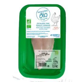 MONOPRIX BIO ORIGINES Escalope Fine De Poulet Fermier 160g