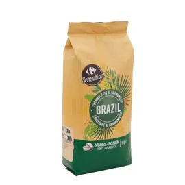 CARREFOUR, SENSATION Café grains 100% arabica Brazil SENSATION 1kg