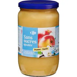 CARREFOUR Compote pommes vanille sans sucres ajoutés 710g