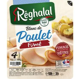 RÉGHALAL Blanc de poulet fumé halal 120g