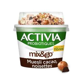 DANONE, ACTIVIA Yaourt muesli chocolat noisette 170g