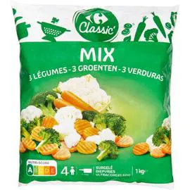 CARREFOUR CLASSIC' Mix 3 légumes 1kg