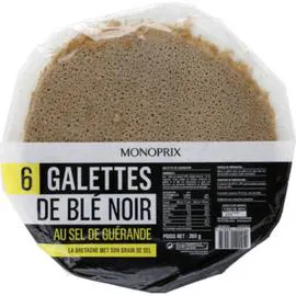 MONOPRIX Galettes de blé noir au sel de Guérande 300g