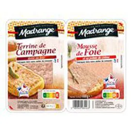 MADRANGE Terrine de campagne de foie - x2 100g