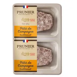 PRUNIER Pâté de Campagne traditionnel 2x50g