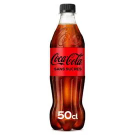 COCA-COLA Soda zéro sans sucres 50cl