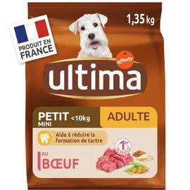 ULTIMA Croquettes pour chien petits au boeuf 1,35kg