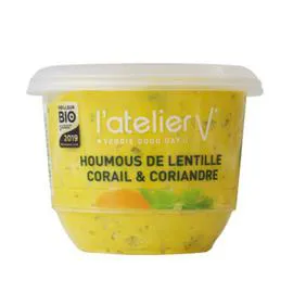 L'ATELIER V Houmous De Lentilles Corail Et Coriandre Bio 150g